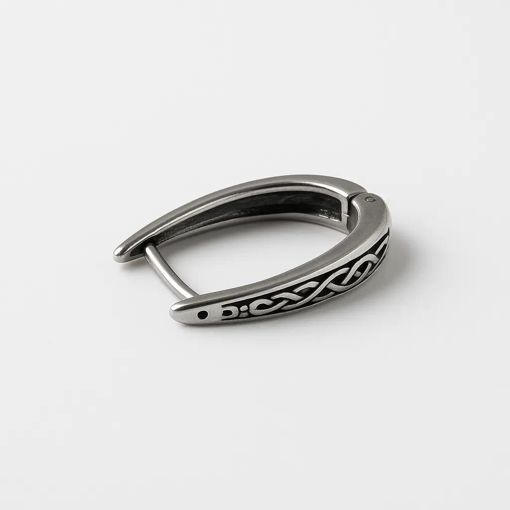 Boucle d'oreille homme huggie argentée acier inoxydable 316L anneau - Chéri Chérie