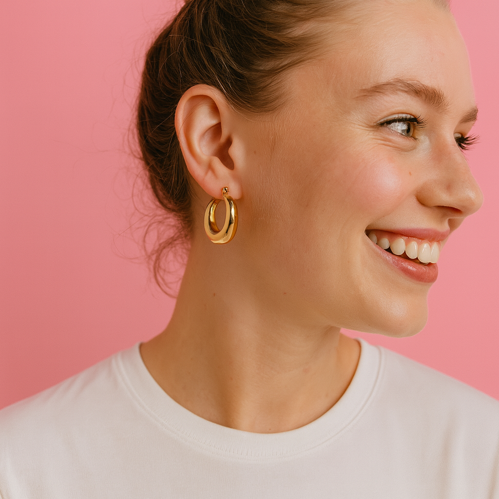 Boucles d’oreilles créoles épaisses