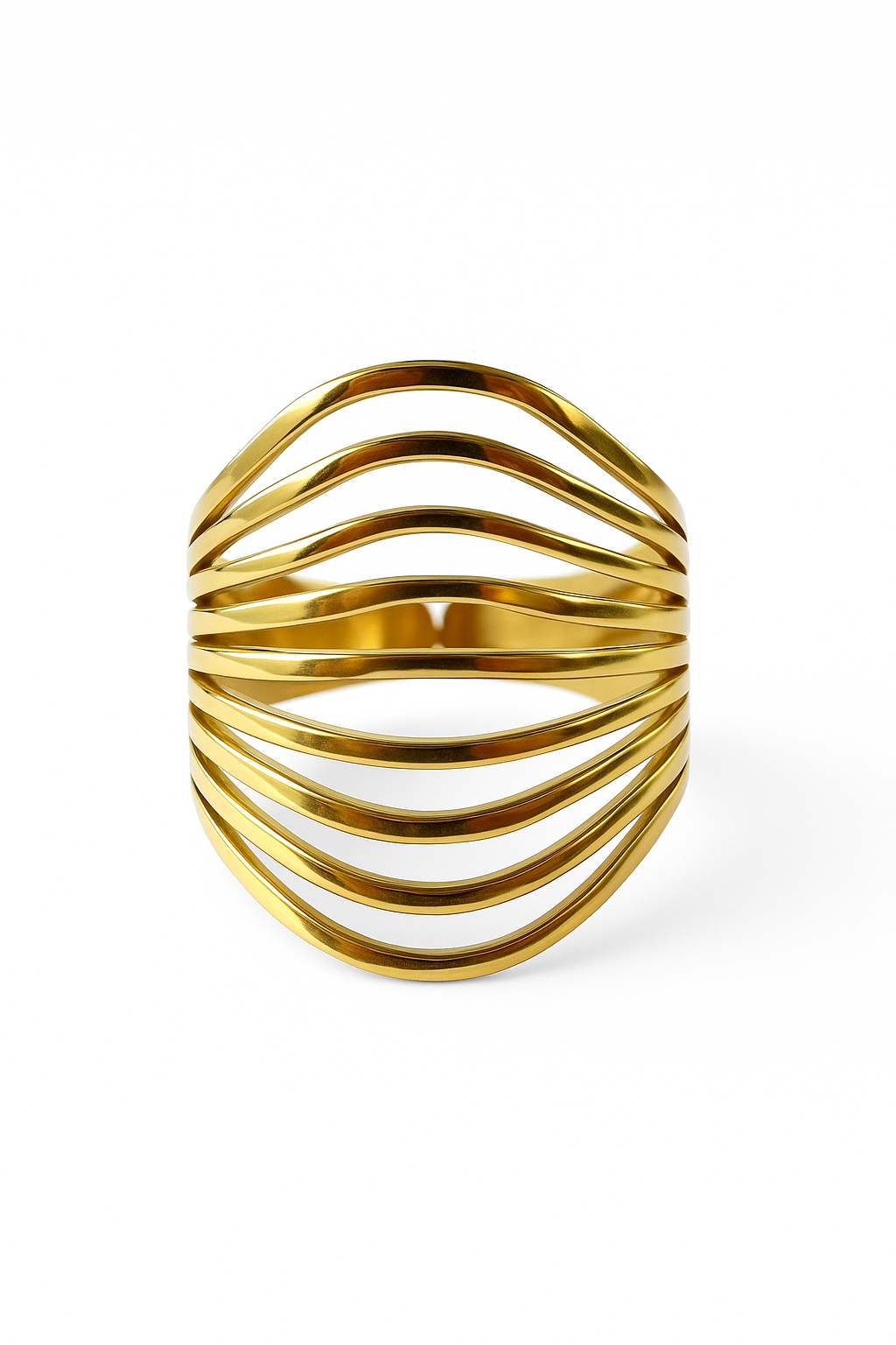Bague Cage ondulée
