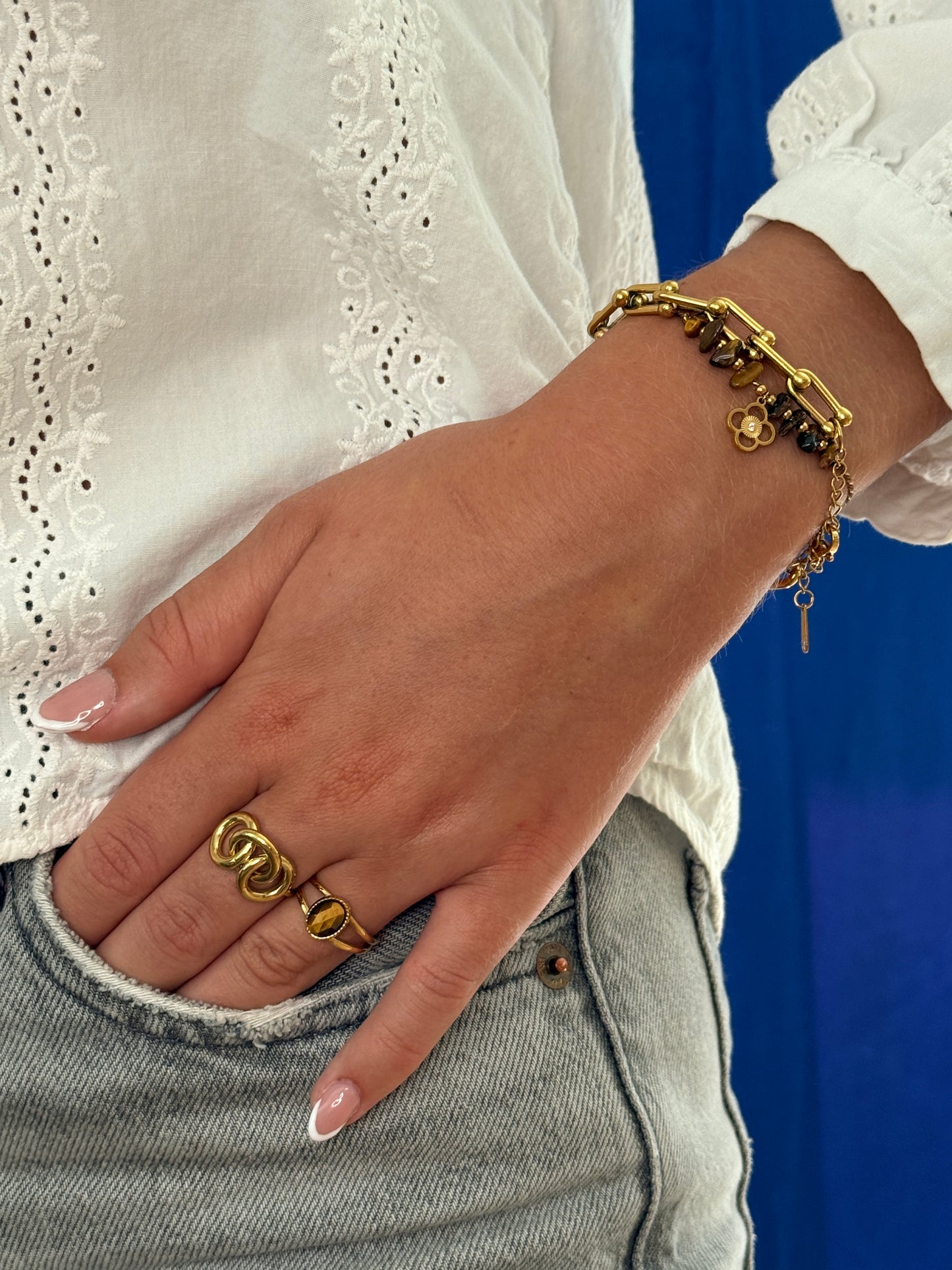 Bracelet avec pierres naturelles