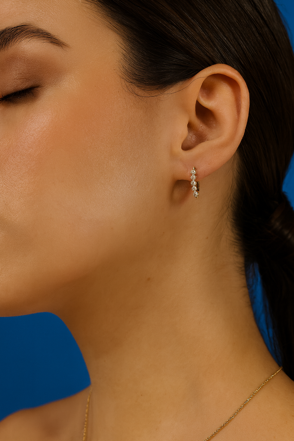 Boucles d’oreilles créoles strass
