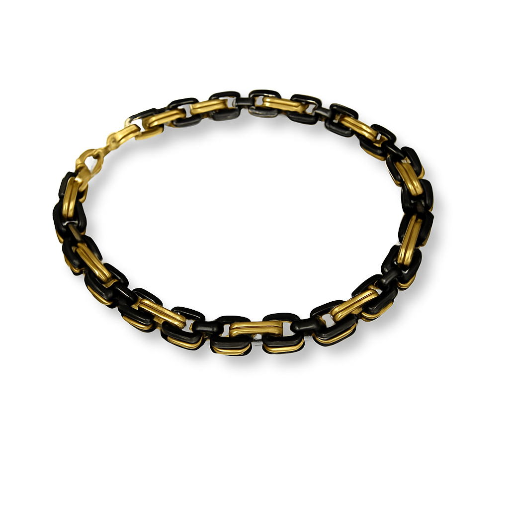 Bracelet mailles bi colore