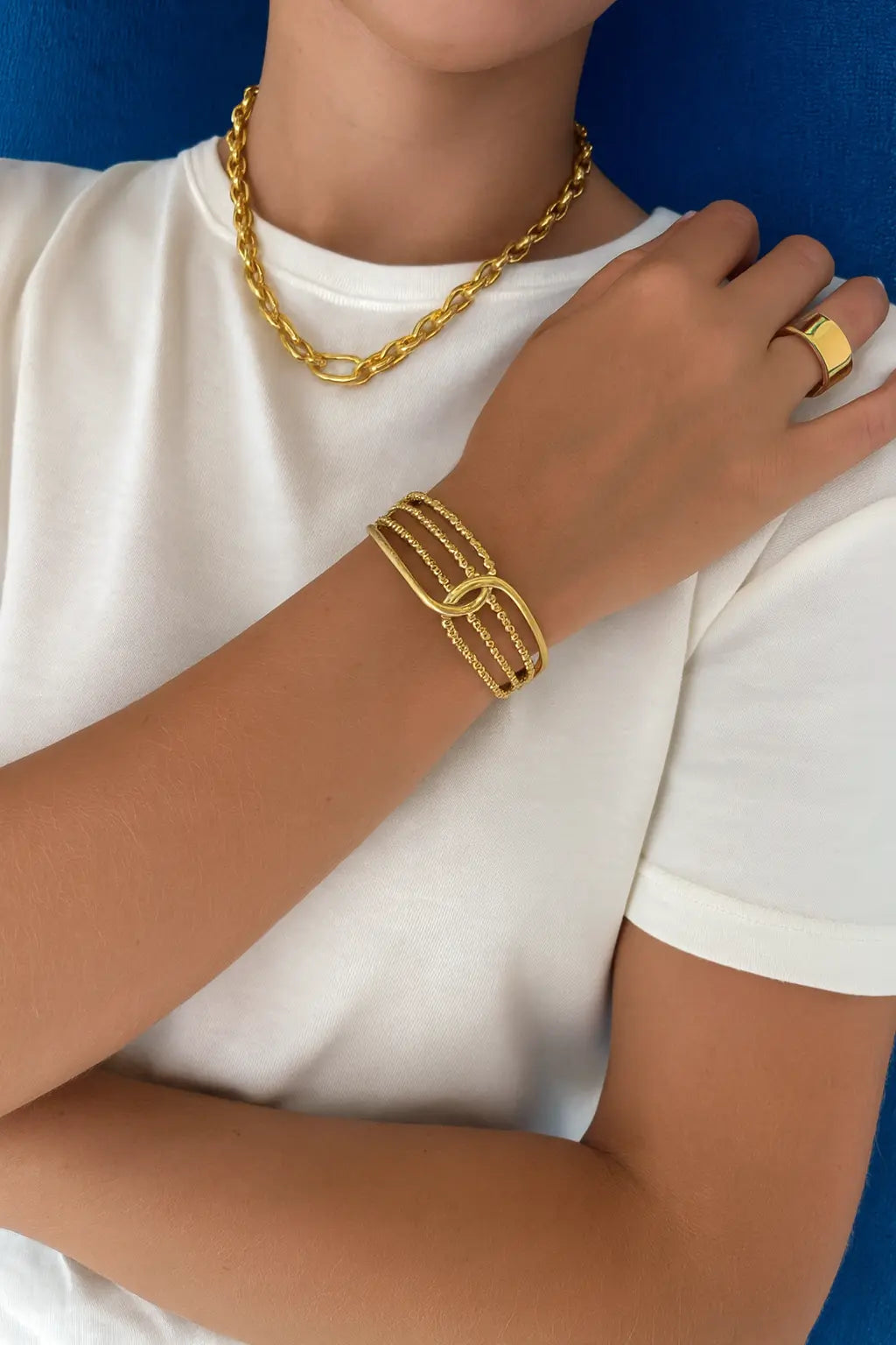 Bracelet Jonc doré Chéri Chérie