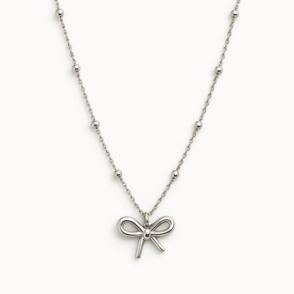 Collier noeud argent