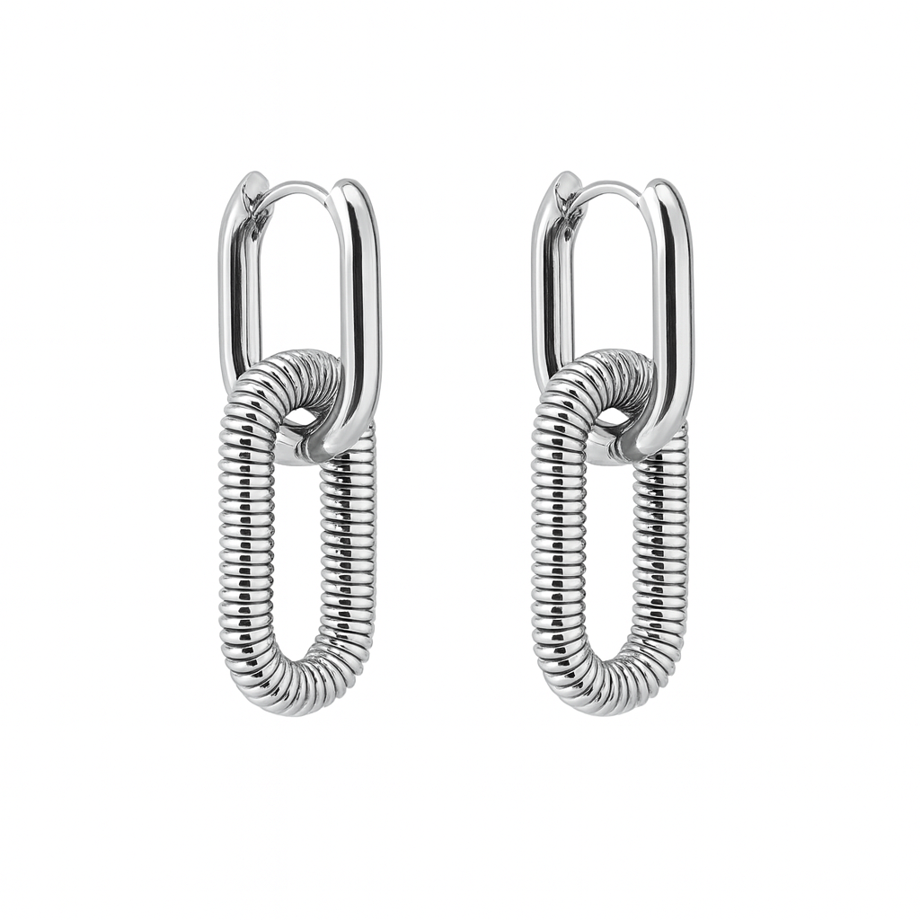 Boucles d'oreilles Maillon argent Chéri Chérie