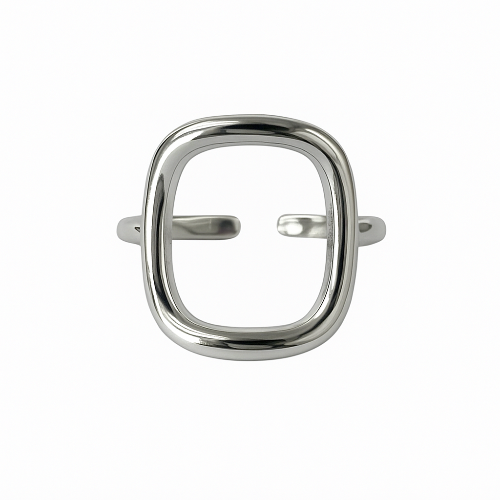 Bague Ouverte Carrée