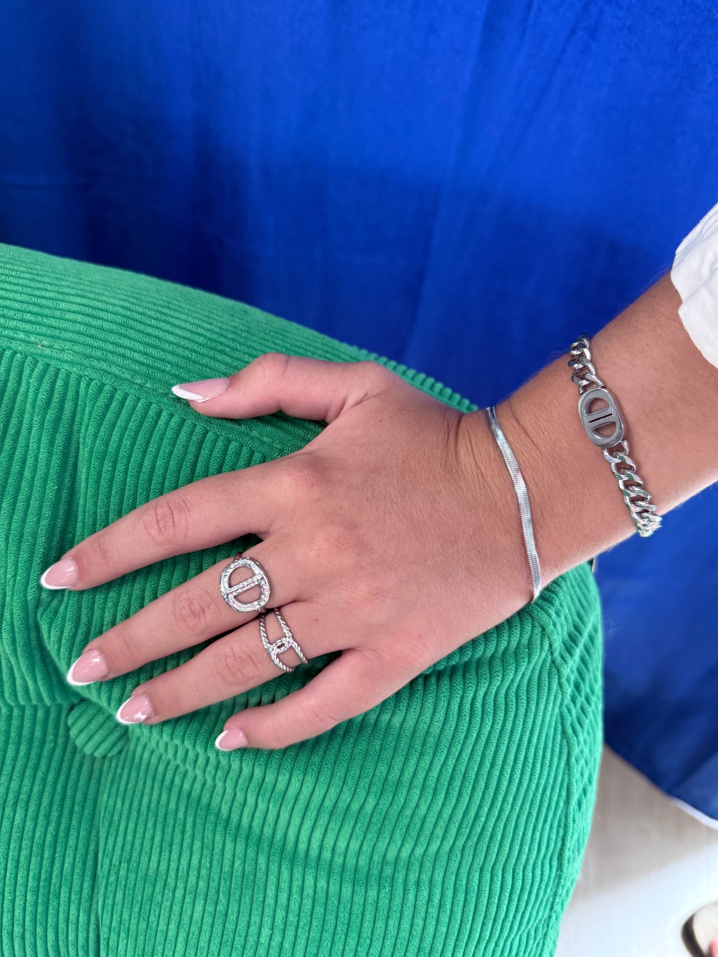 Bracelet avec grosses mailles
