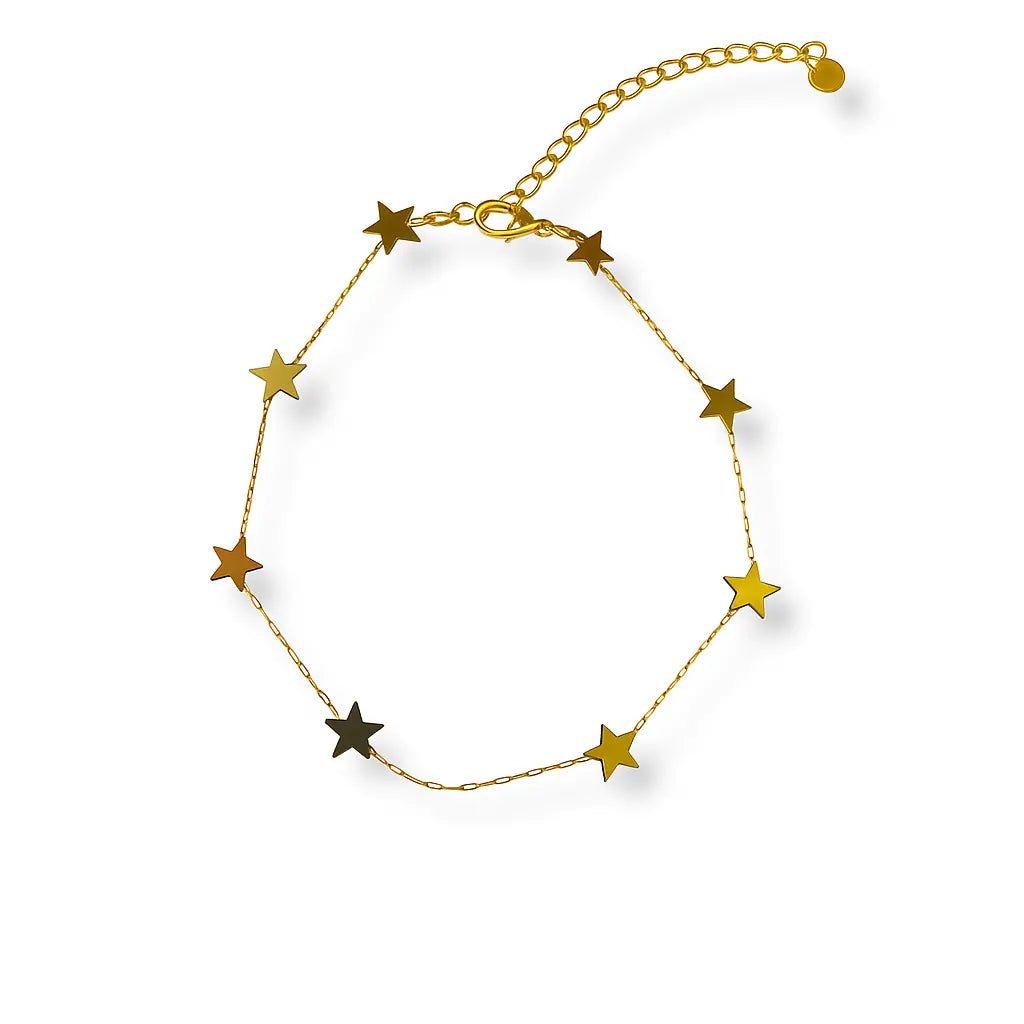 Chaîne de cheville étoiles Chéri Chérie