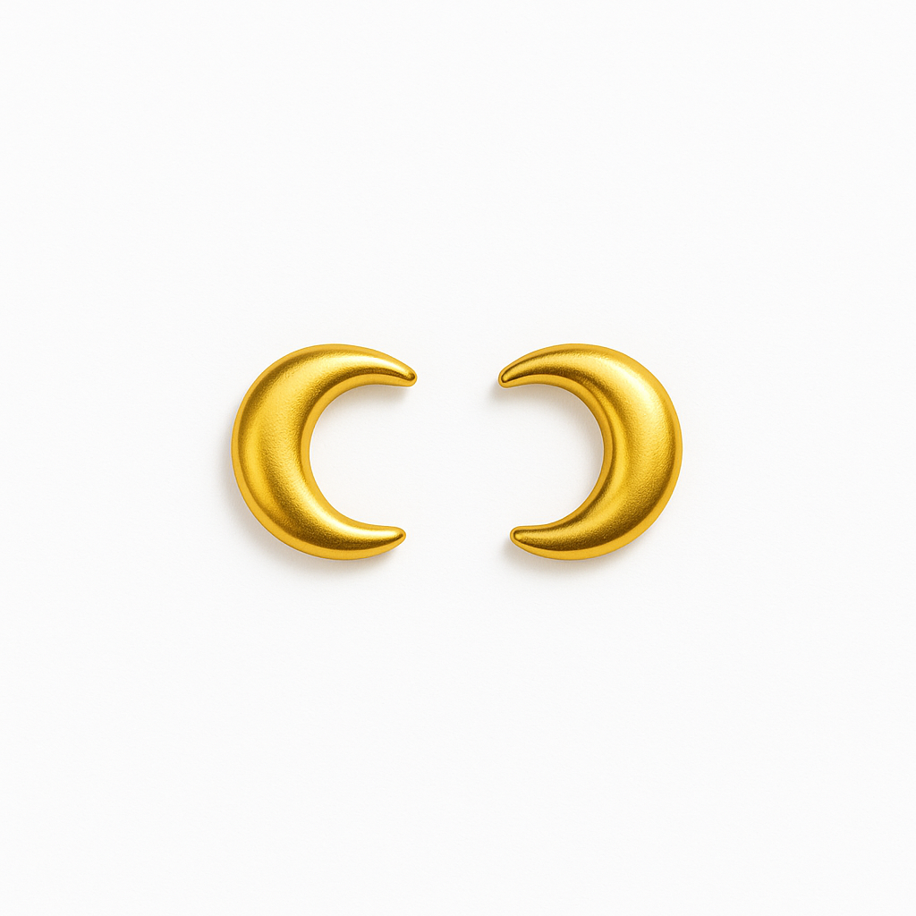 Boucles d’oreilles-Puce lune