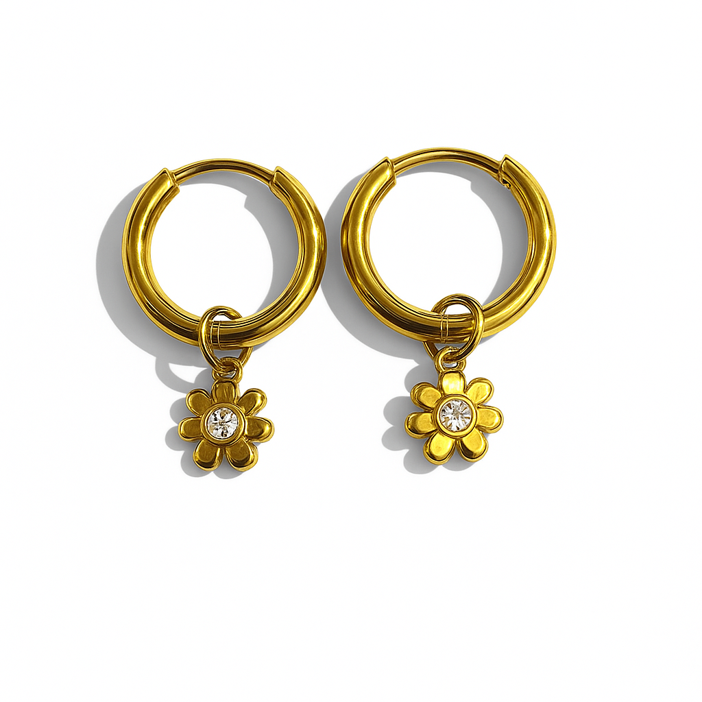 Boucles d’oreilles créoles étoiles