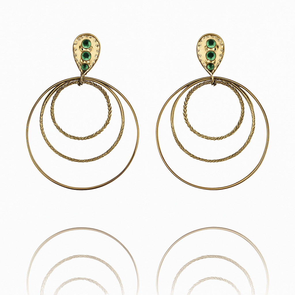 Boucles d’oreilles triples
