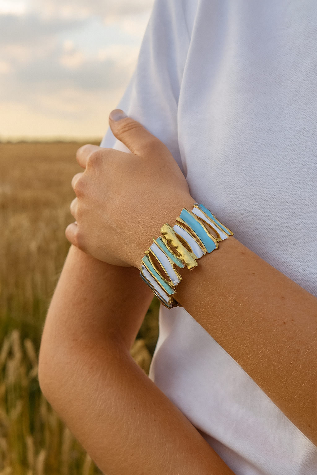 Bracelet jonc, nuage