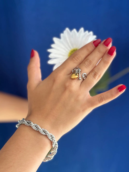 Bracelet grosse maille Torsadé Chéri Chérie