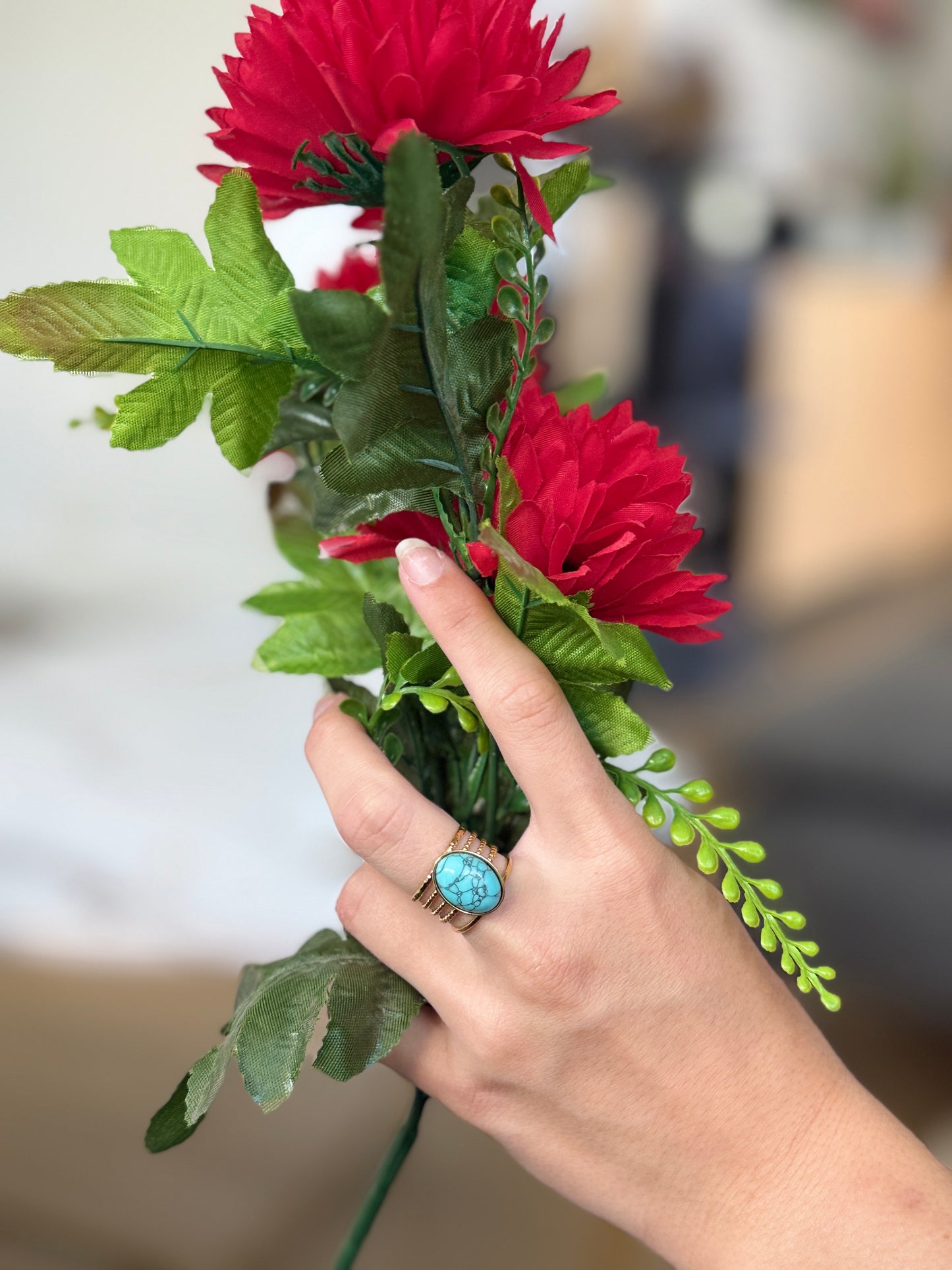 Bague Cabochon turquoise