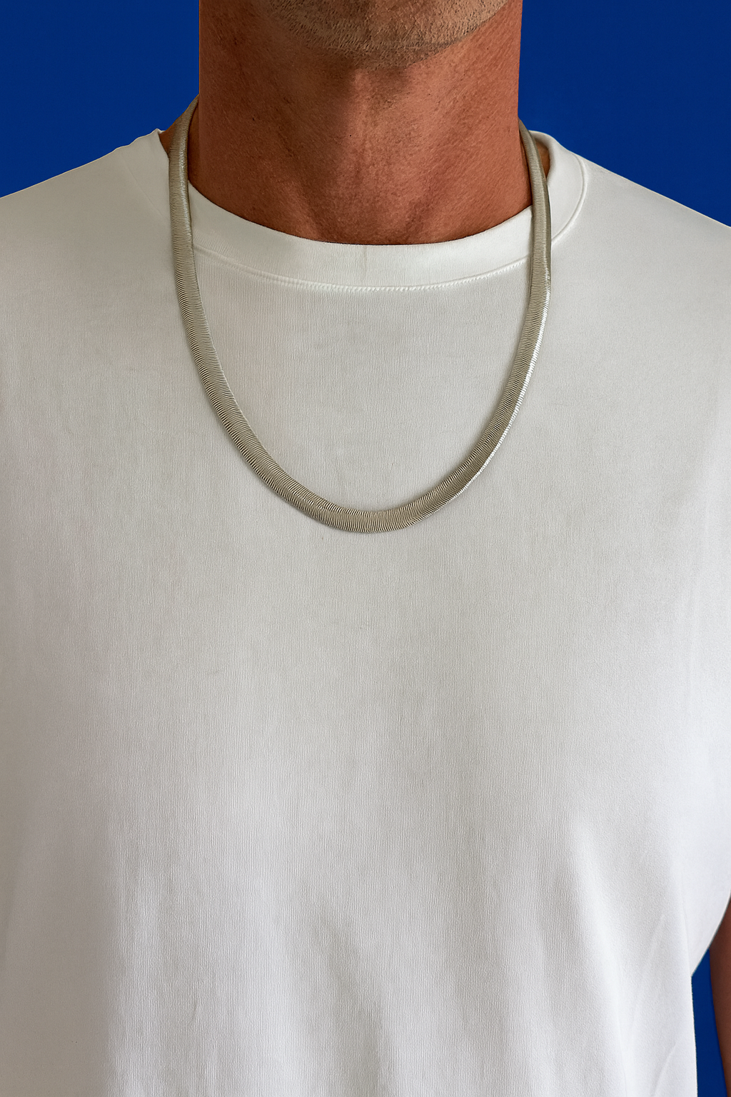 Collier maille serpent épaisse
