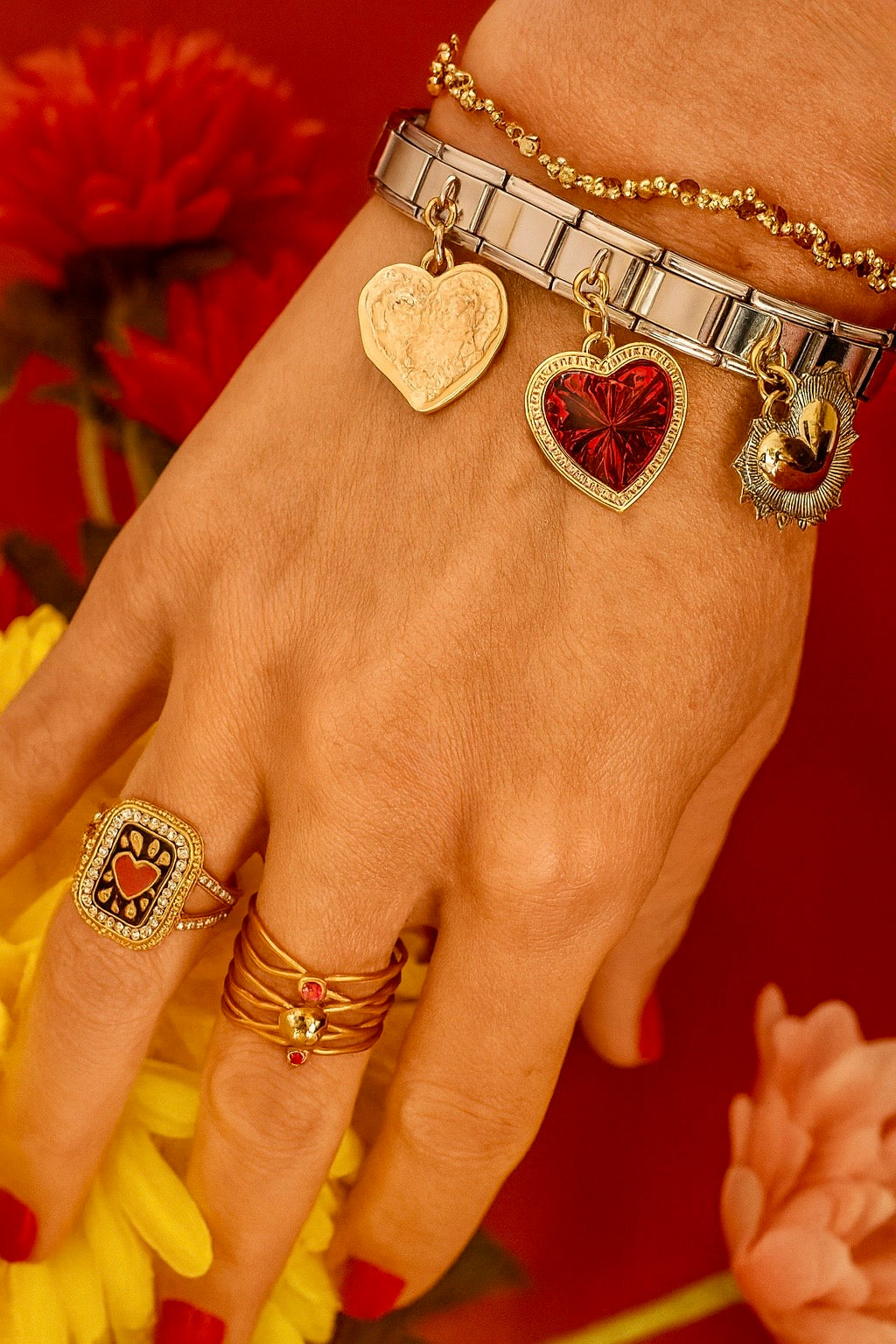 Bracelet breloque or et argent Ma boutique