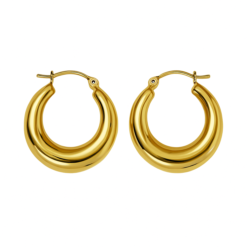 Boucles d’oreilles créoles épaisses