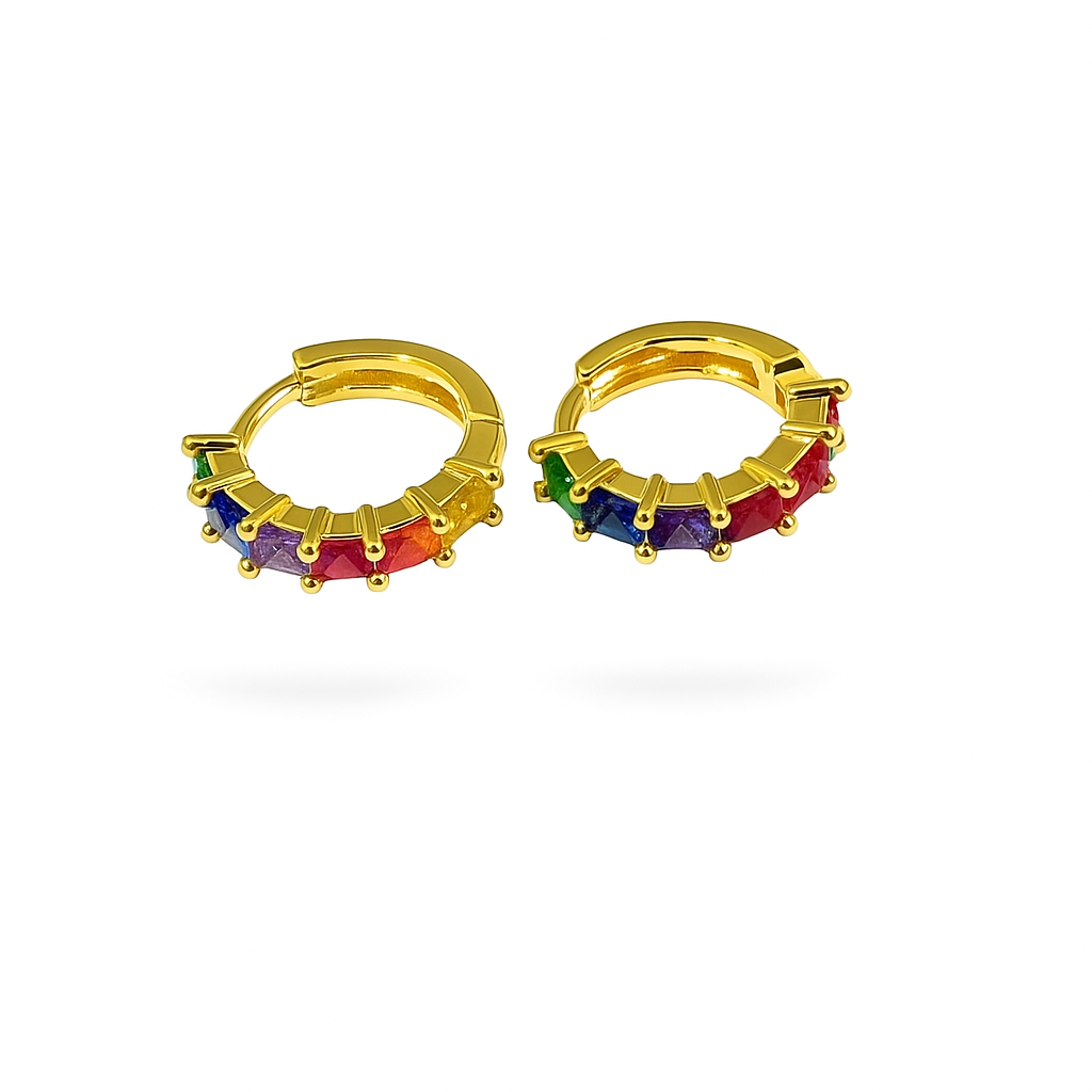 Boucles d’oreilles créoles coloré