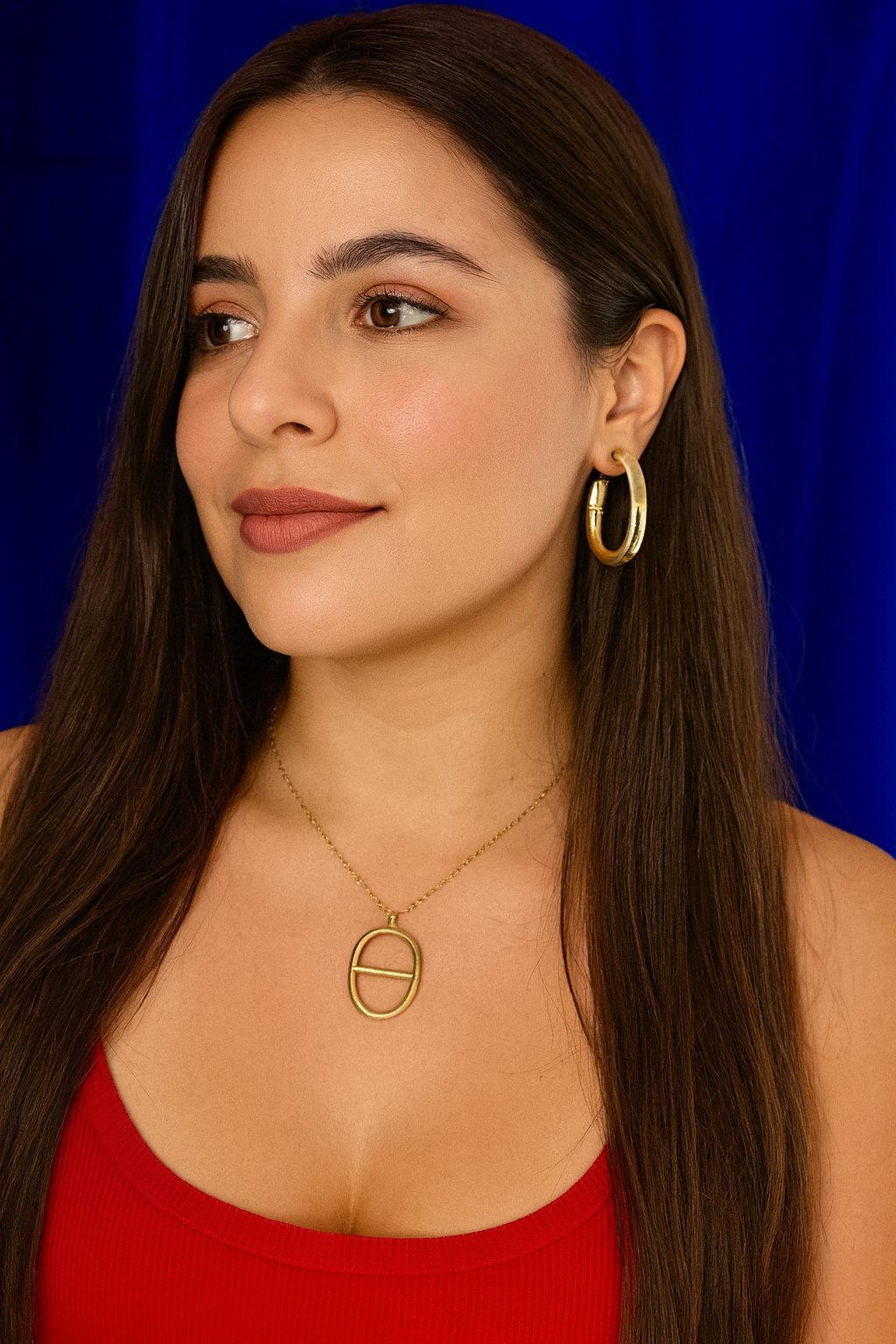 Collier maille fine avec pendentif