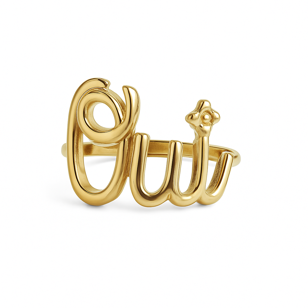 Bague Oui script