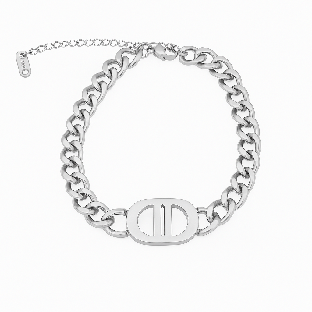 Bracelet avec grosses mailles