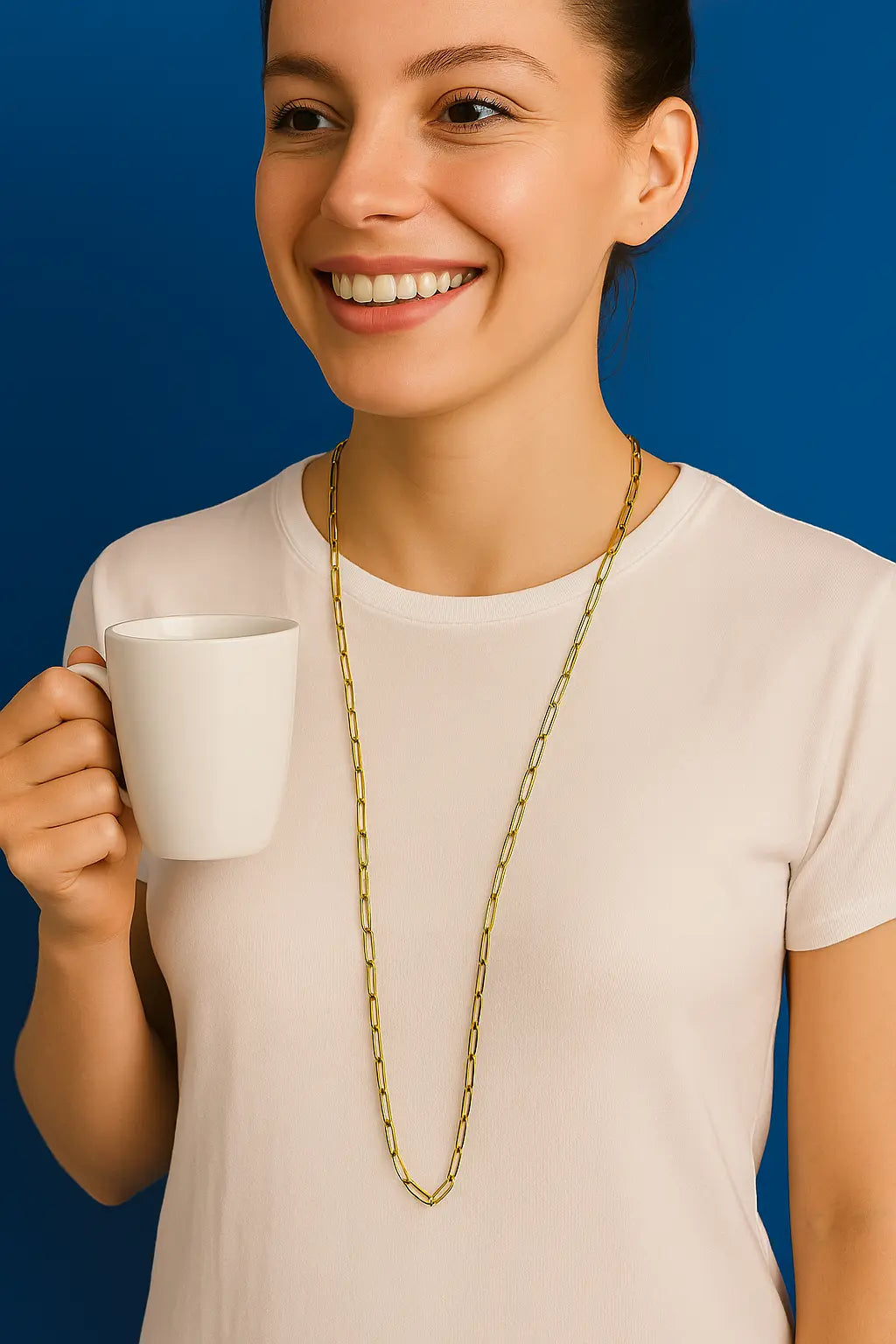 Collier sautoir maille trombone Chéri Chérie