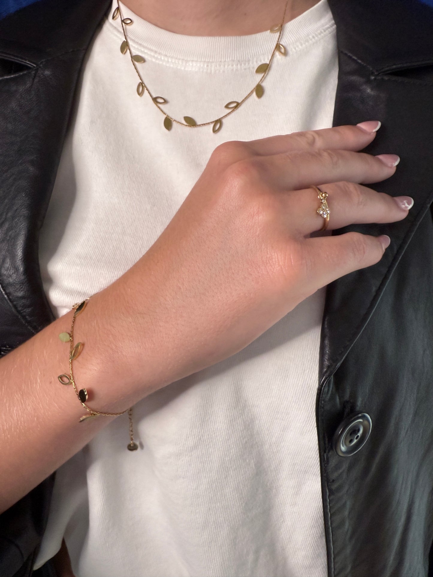Bracelet Feuilles Fines