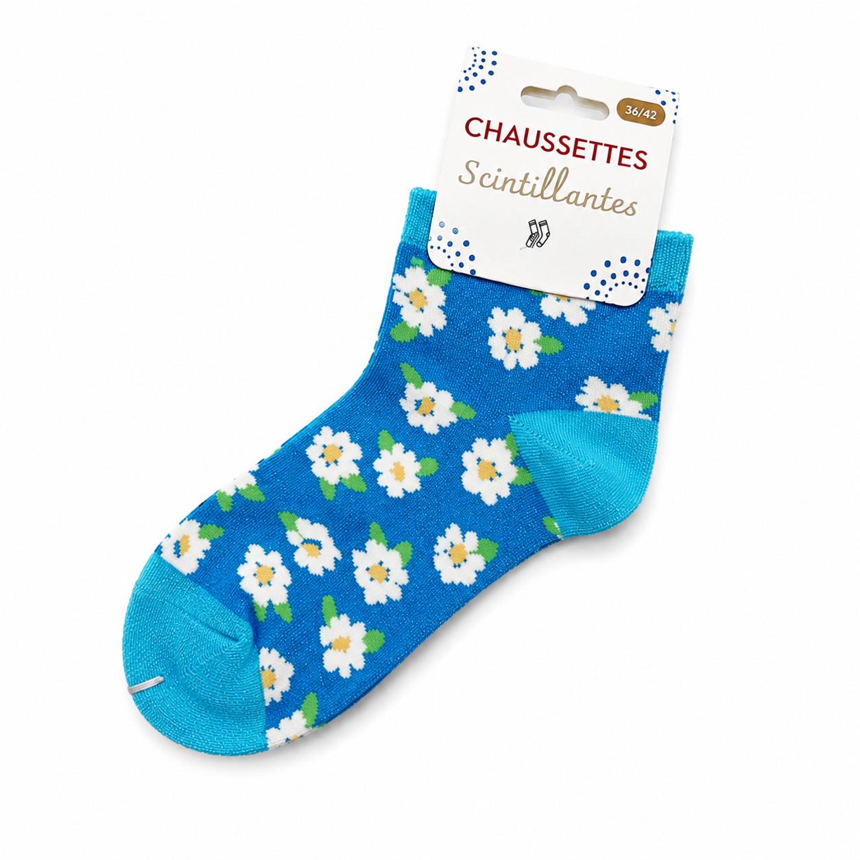 Chaussettes Scintillantes — Marguerites Chéri Chérie