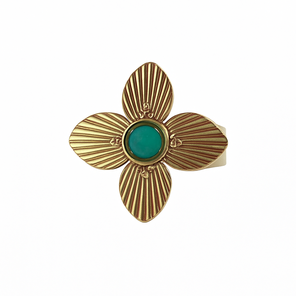 Bague Fleur art déco