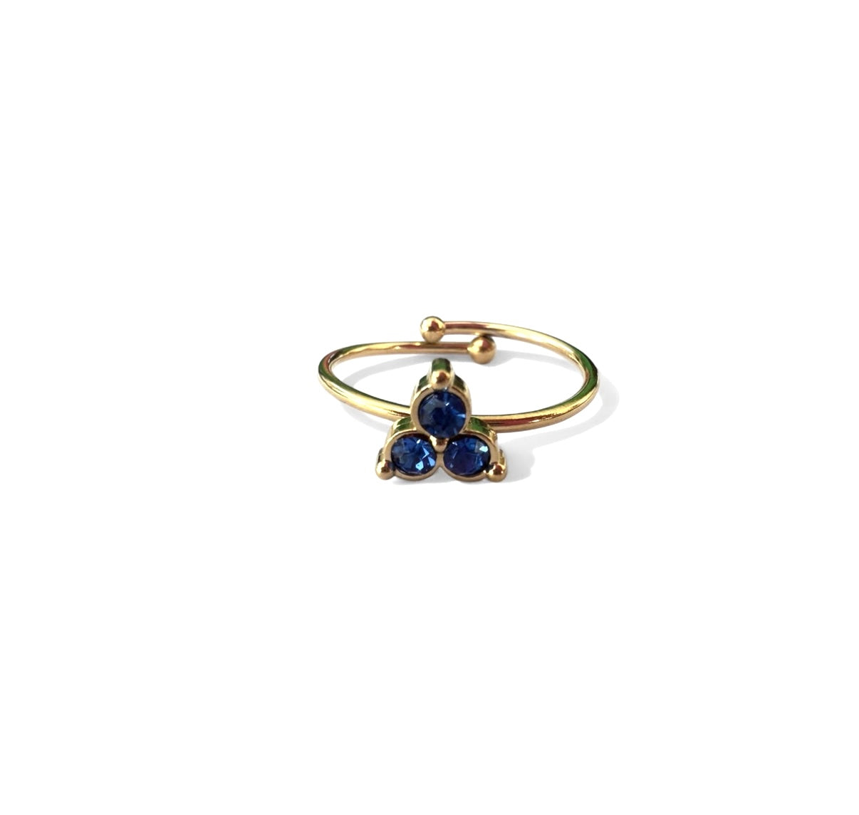 Bague Trio saphirs