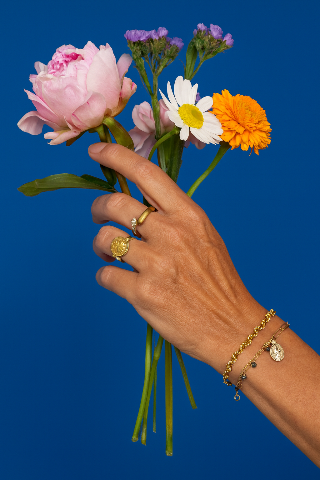 Bague chevalière coeur