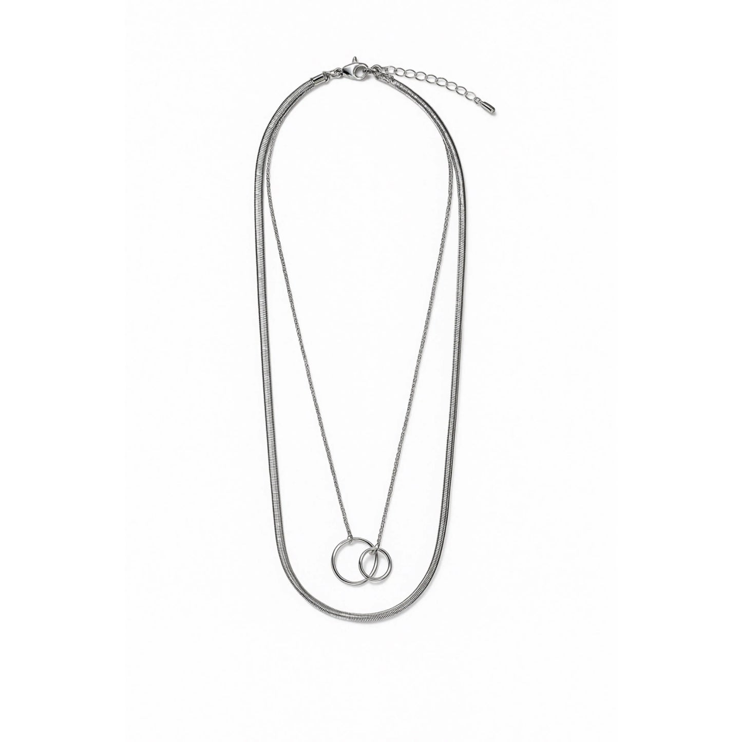 Collier double avec anneaux Chéri Chérie
