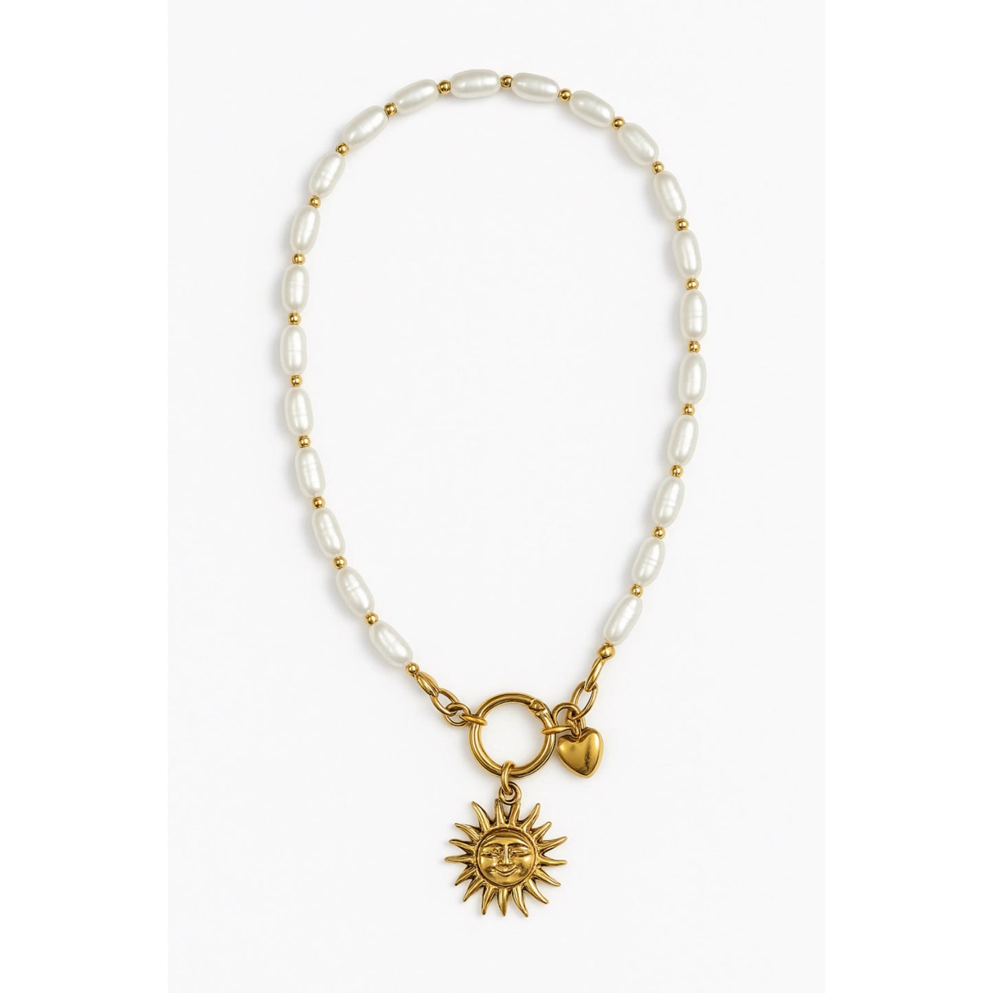 Collier soleil et perles d'eau douce Chéri Chérie