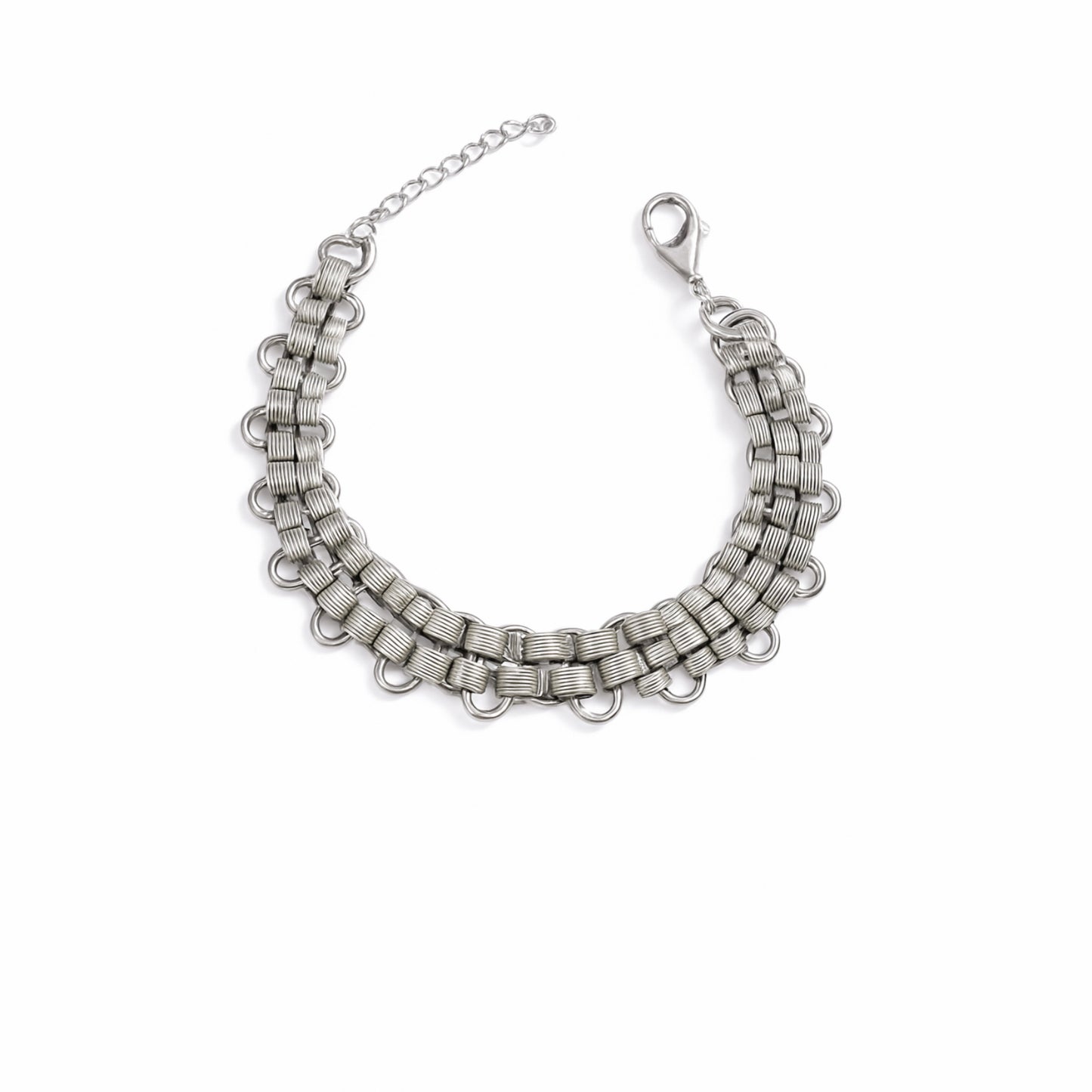 Bracelet Mailles Épaisses Argent Chéri Chérie