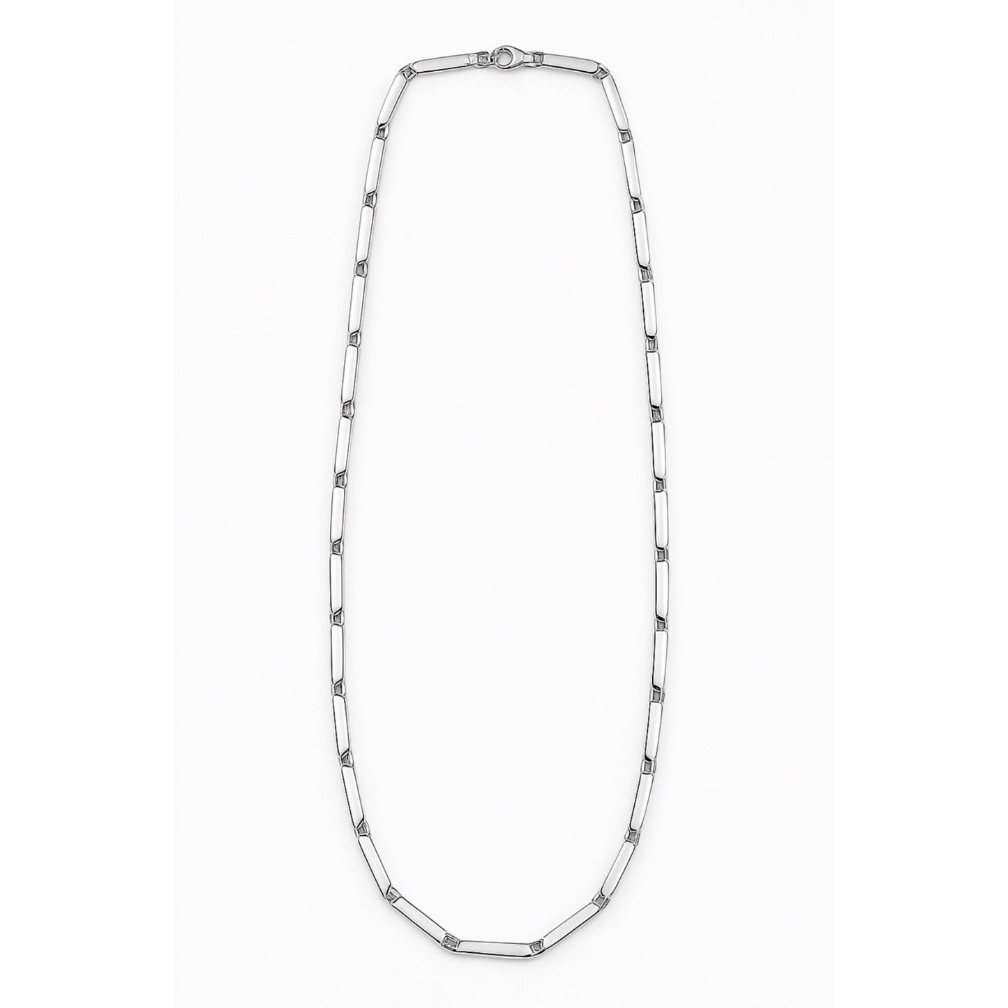 Collier maille rectangulaire argenté Chéri Chérie
