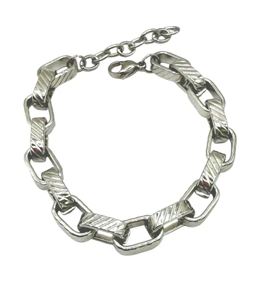 Bracelet grosses mailles avec strilles Chéri Chérie