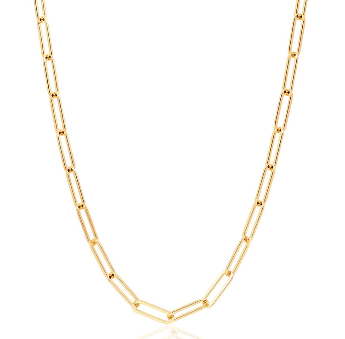 Collier sautoir maille trombone