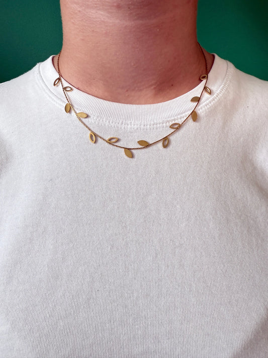 Collier feuilles Chéri Chérie