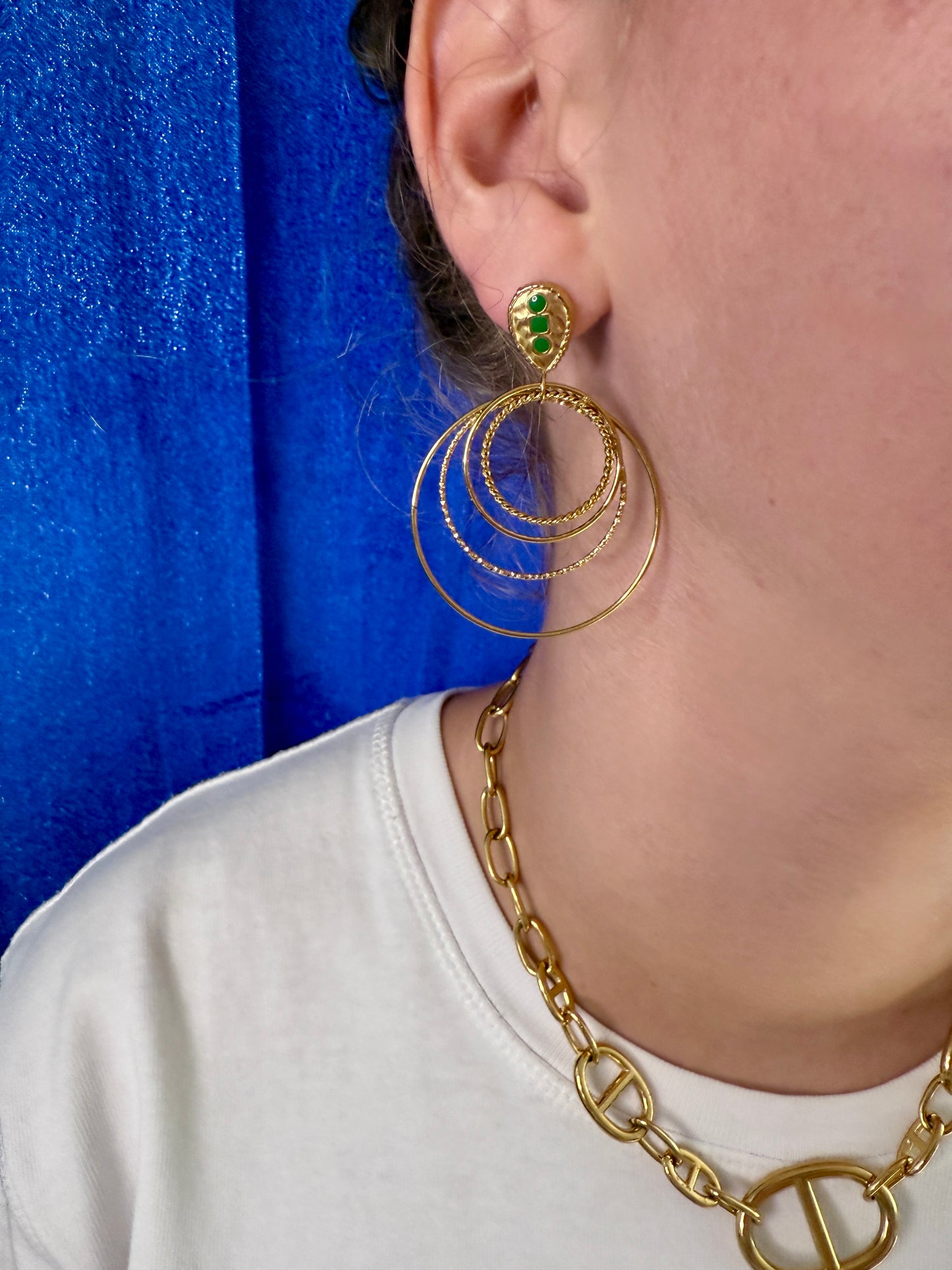 Boucles d’oreilles triples