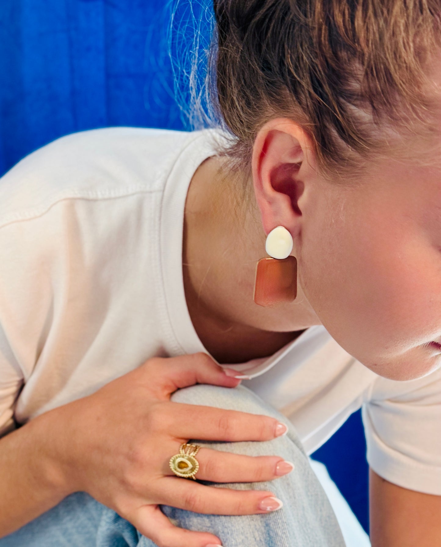 Boucles d’oreilles resine