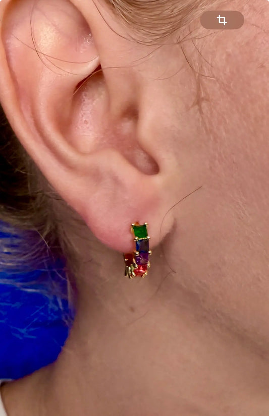Boucles d’oreilles créoles coloré Chéri Chérie