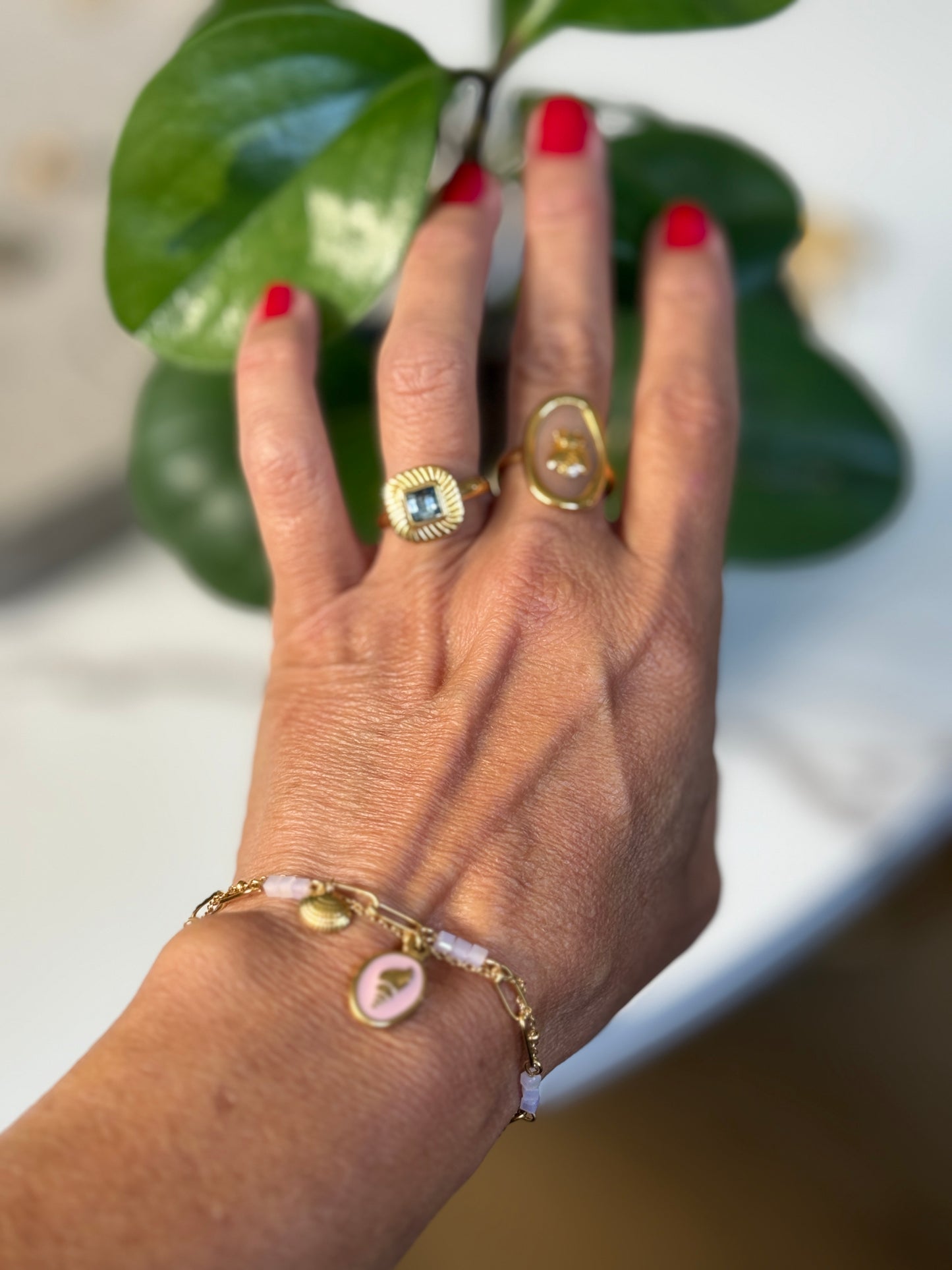 Bague Carré facetté