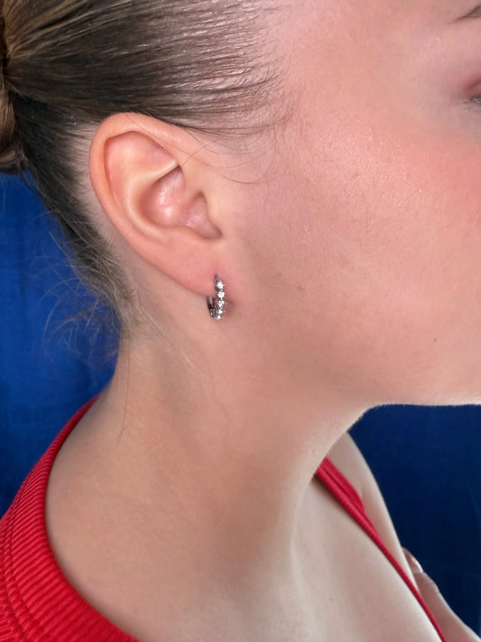 Boucles d’oreilles créoles strass Chéri Chérie