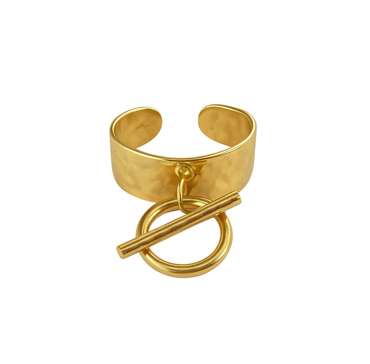 Bague Toggle martelé avec papille