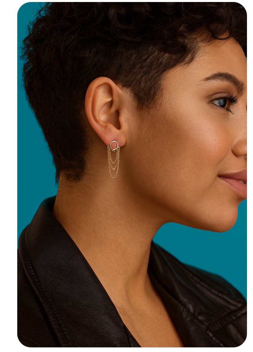 Boucles d’oreilles tendance 28 – acier chirurgical