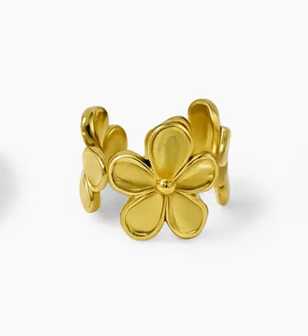 Ear Cuff fleur doré Chéri Chérie