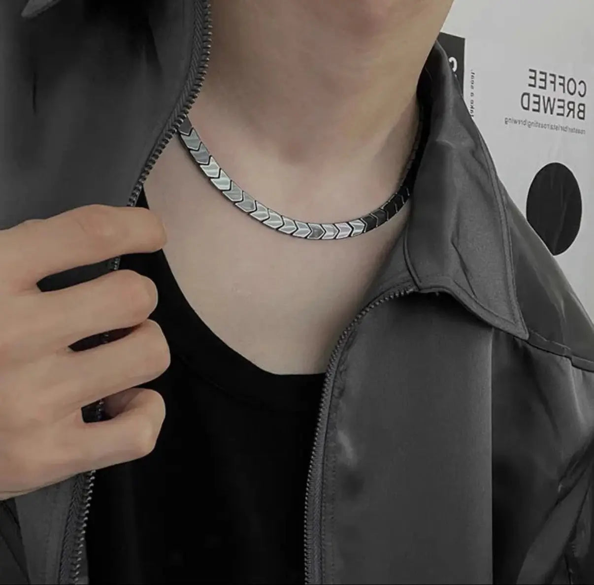 Collier Arrow steel Chéri Chérie