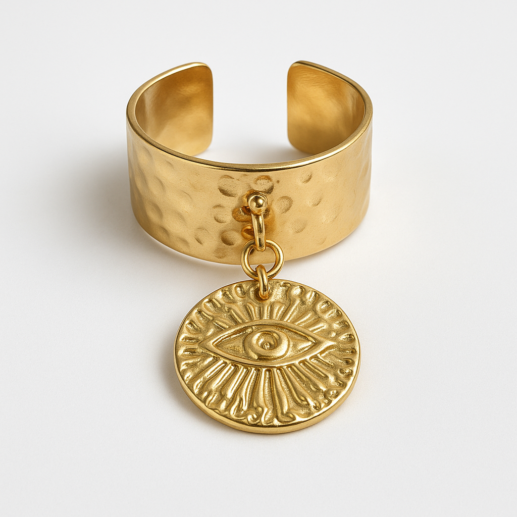 Bague Œil Protecteur Doré Chéri Chérie