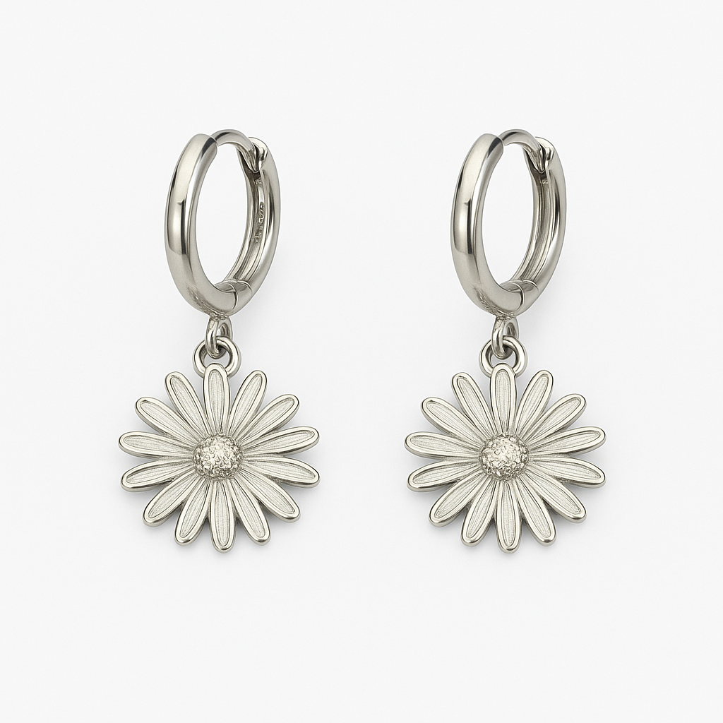 Boucle d'oreilles créole fleur Chéri Chérie