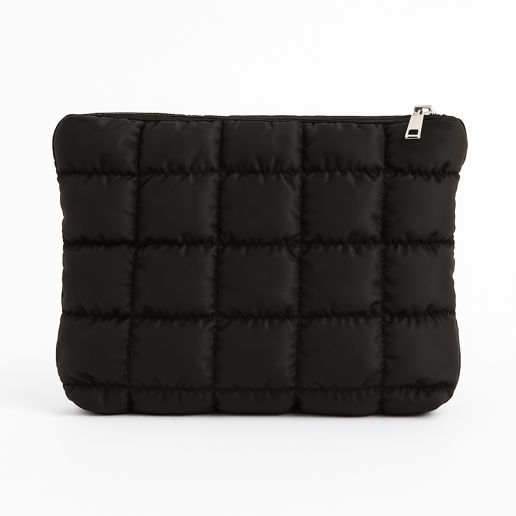 Pochette matelassé noire